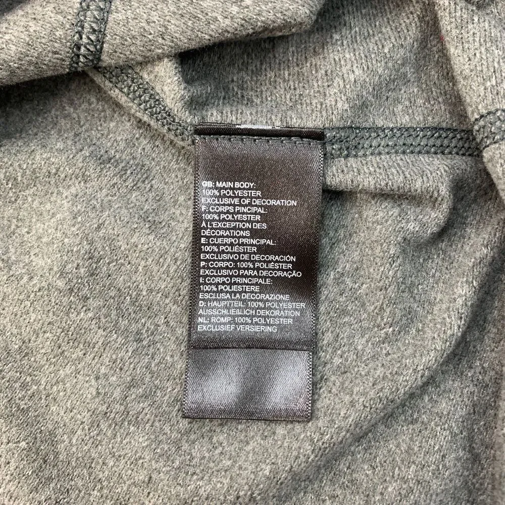 The North Face Sweatshirt Mens M Medium Grey Heathered Quarter‎ Zip Chest Logo